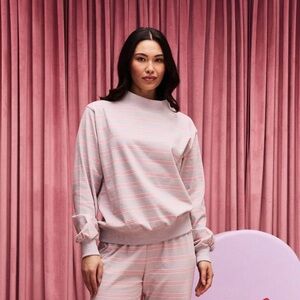 PARKE Striped Mockneck Pullover